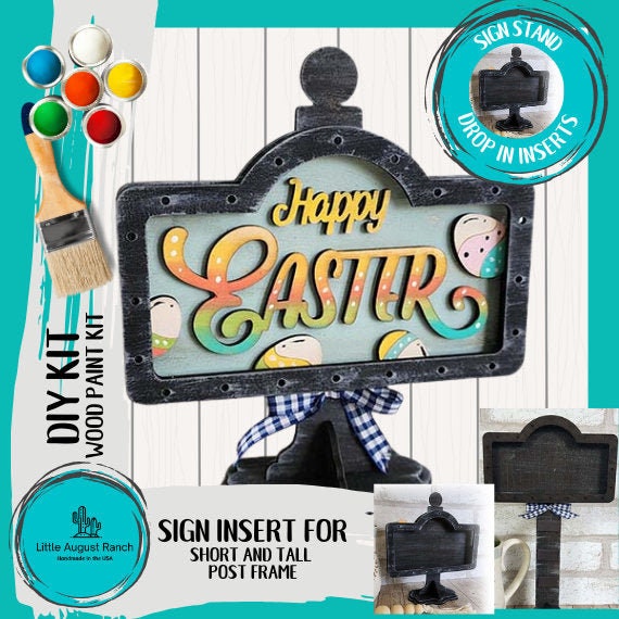 Happy Ester DIY Interchangeable Sign - Drop in Frame