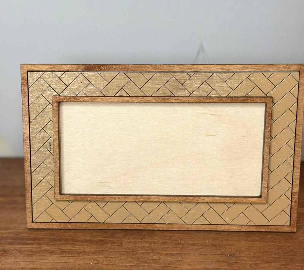 Tiny Tile Rectangle Frames for Interchangeable Wood Tiles - Ladder Decor