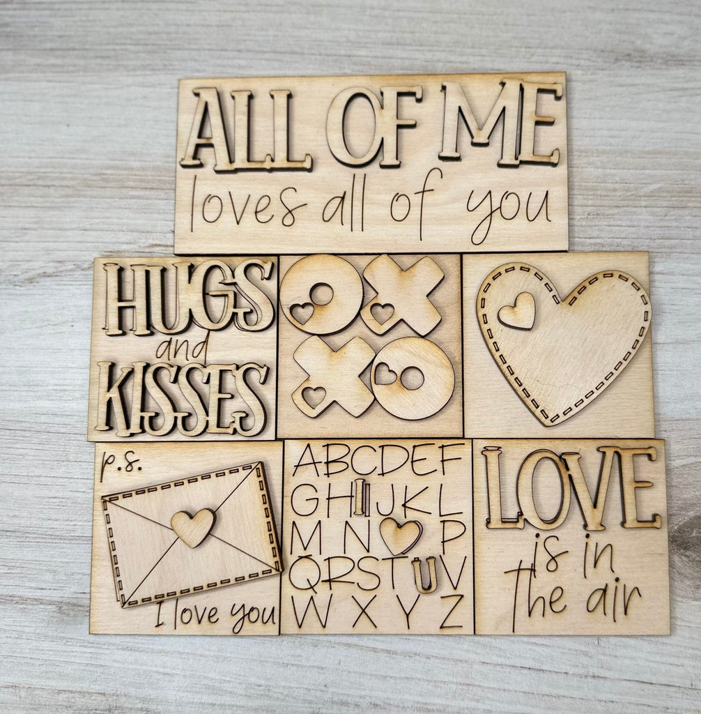 Valentine Variety Pack for Interchangeable Frame Wood Decor - DIY Home Decor