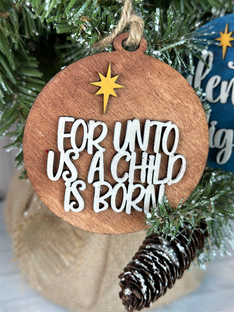 DIY Christmas Nativity Tree Ornament Wood Blanks - Christian Christmas Tree Ornaments