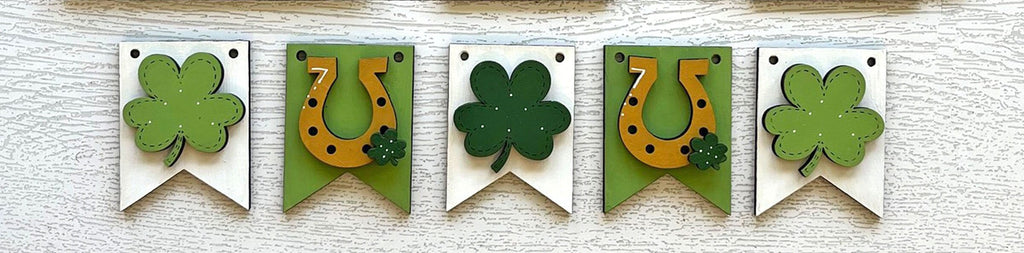 St Patrick Insert for our Bench Interchangeable Shelf Pieces , Decor for Shelf - Wood Blanks for Crafting and Painting