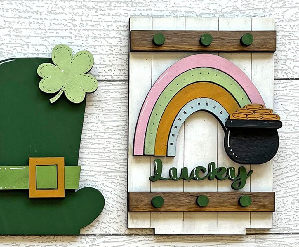 St Patrick Insert for our Bench Interchangeable Shelf Pieces , Decor for Shelf - Wood Blanks for Crafting and Painting