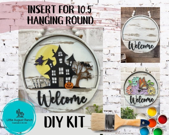 DIY Interchangeable Door Hanger - Halloween Insert for Interchangeable - Paint it Yourself