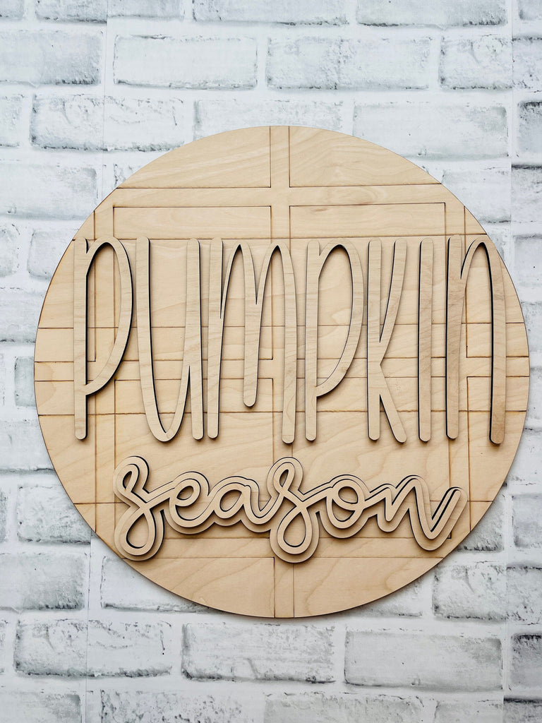 Pumpkin Season Decor - Round Door/Wall Hanger Fall