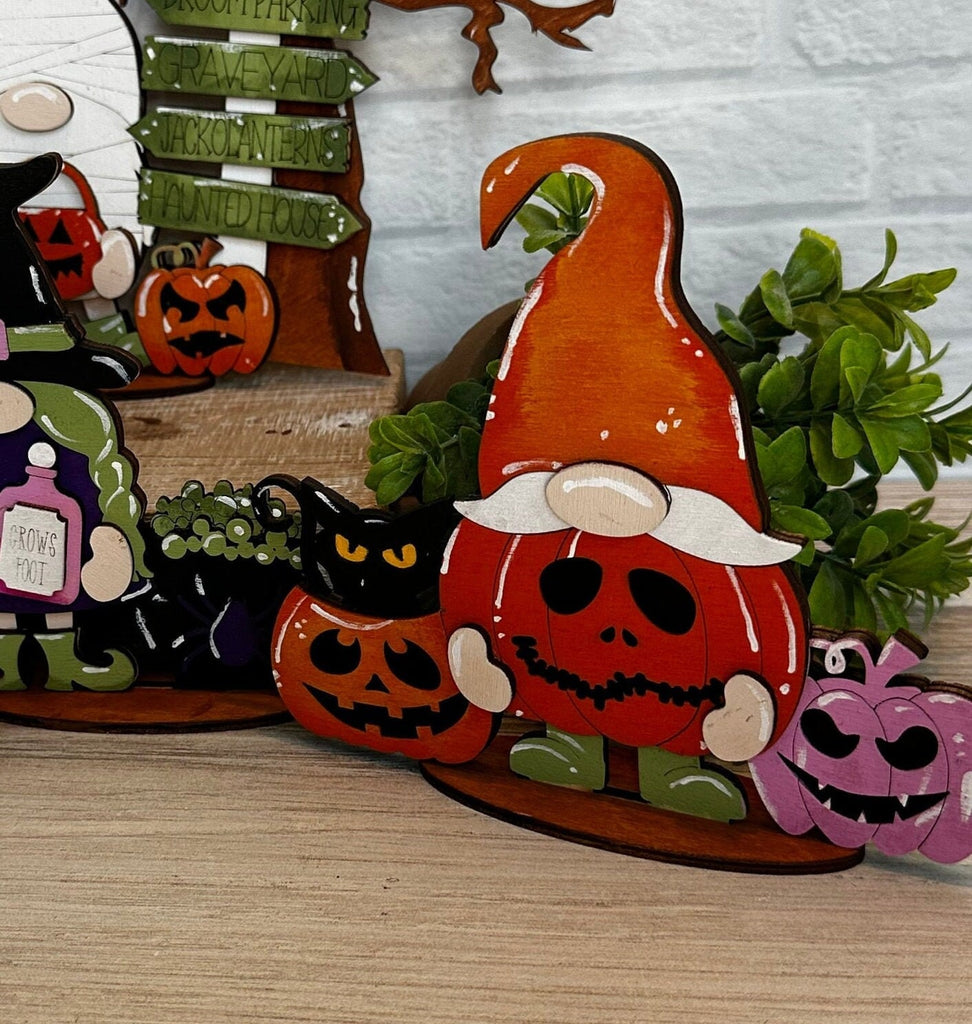 DIY Halloween Standing Gnome Kit - Tiered Tray Gnome