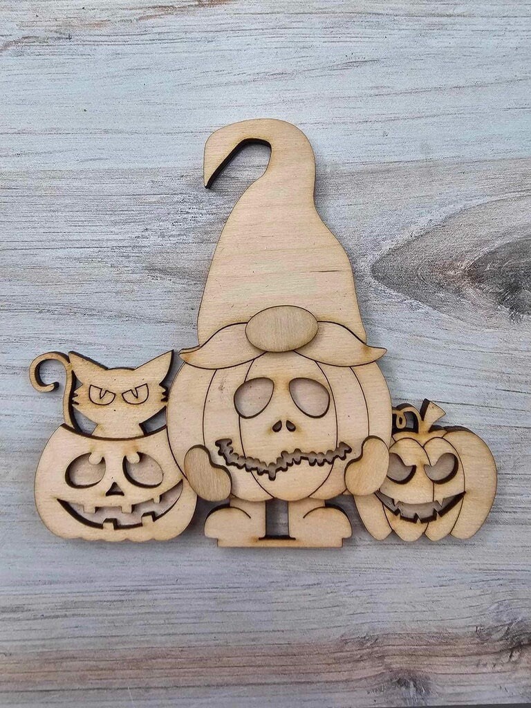 DIY Halloween Standing Gnome Kit - Tiered Tray Gnome