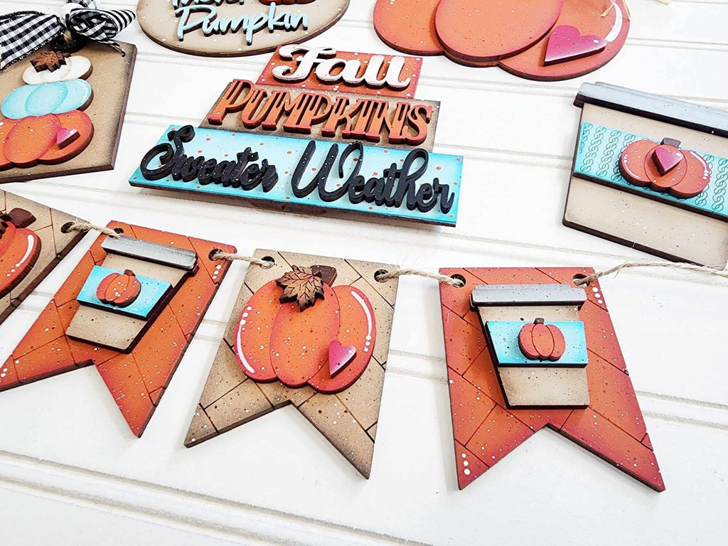 Hello Pumpkin Fall DIY Kit - Wood Blanks for Painting