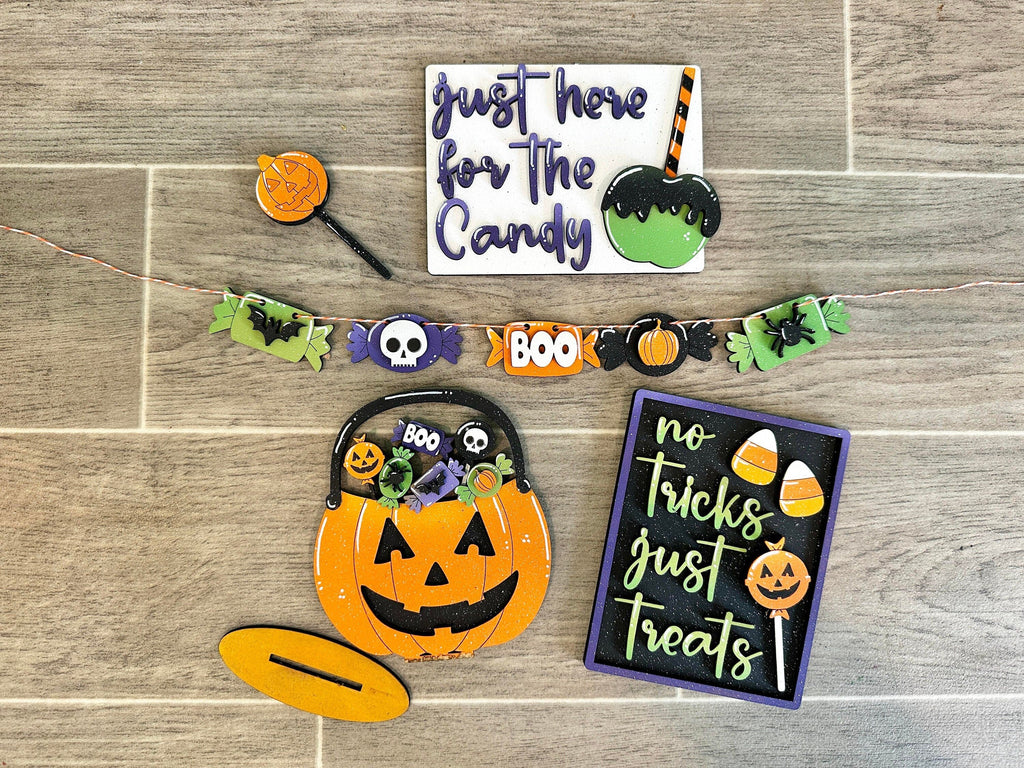 DIY Halloween Candy Tiered Tray Paint Kit - Wood Blanks for Painting