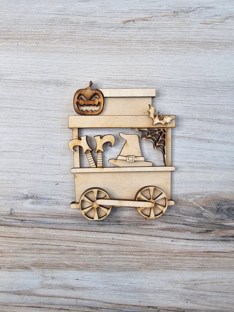 Halloween Train Set - Wood Blanks for Crafting and Painting