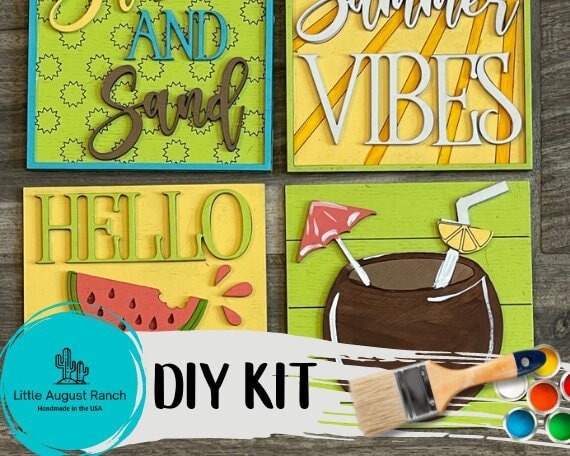 Summer DIY Decor - Interchangeable Ladder Insert DIY Bundle