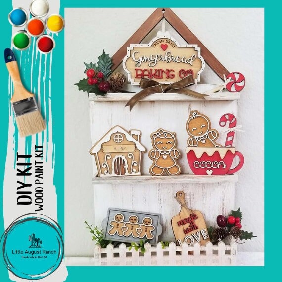 Gingerbread Tiered Tray Bundle DIY - Hot Cocoa Tier Tray DIY Kit