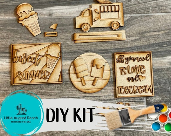 Summer Tiered Tray DIY Kit - Ice Cream Tiered Tray Bundle