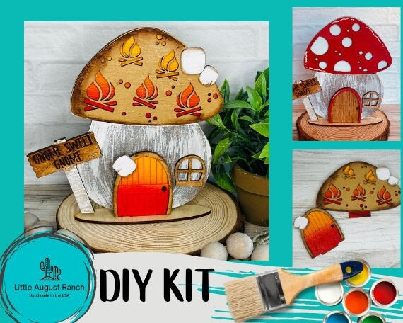 S&#39;More Campfire DIY Interchangeable Decor Inserts - Wood Paint Kit