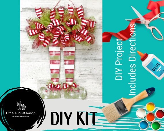 Elf Legs DIY Christmas Wood Blank Project - Traditional Christmas