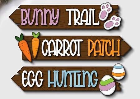 Bunny Trail DIY Wood Sign - Add on Street Signs