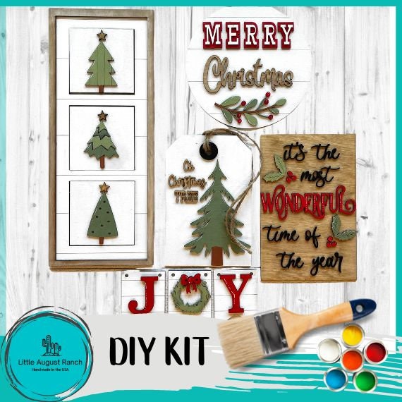 Merry Christmas Round DIY- Wood Blanks to Paint and Craft