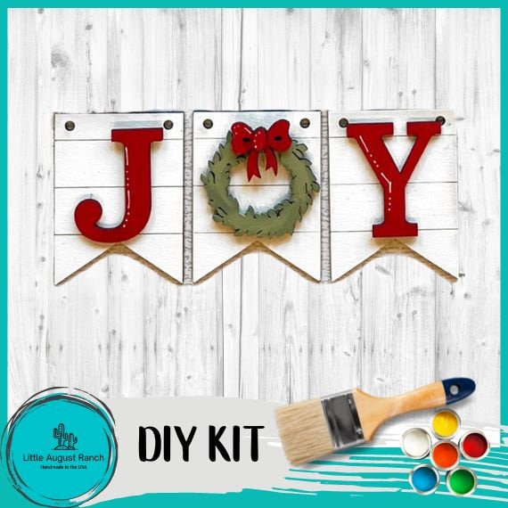 Joy Banner DIY- Wood Blanks to Paint and Craft