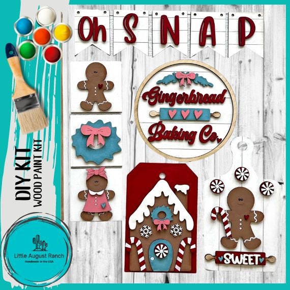 Gingerbread Baking Round DIY- Wood Blanks to Paint and Craft