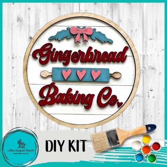 Gingerbread Baking Round DIY- Wood Blanks to Paint and Craft