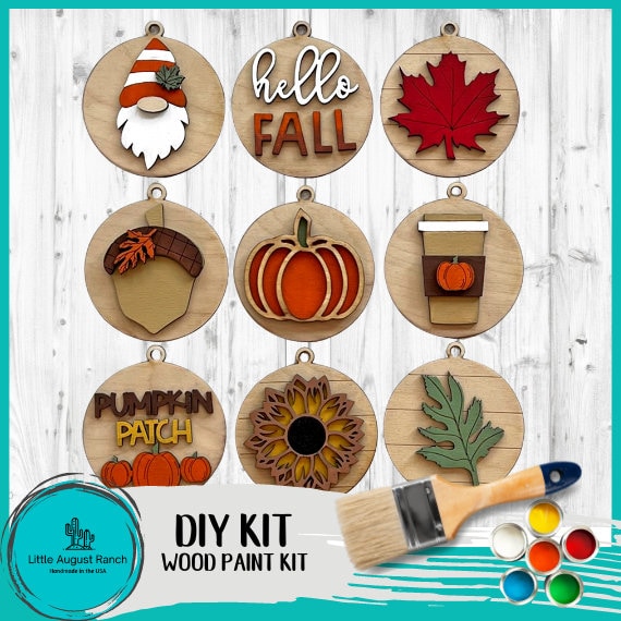 DIY Fall Tree Ornament Wood Blanks - Traditional Fall Ornaments