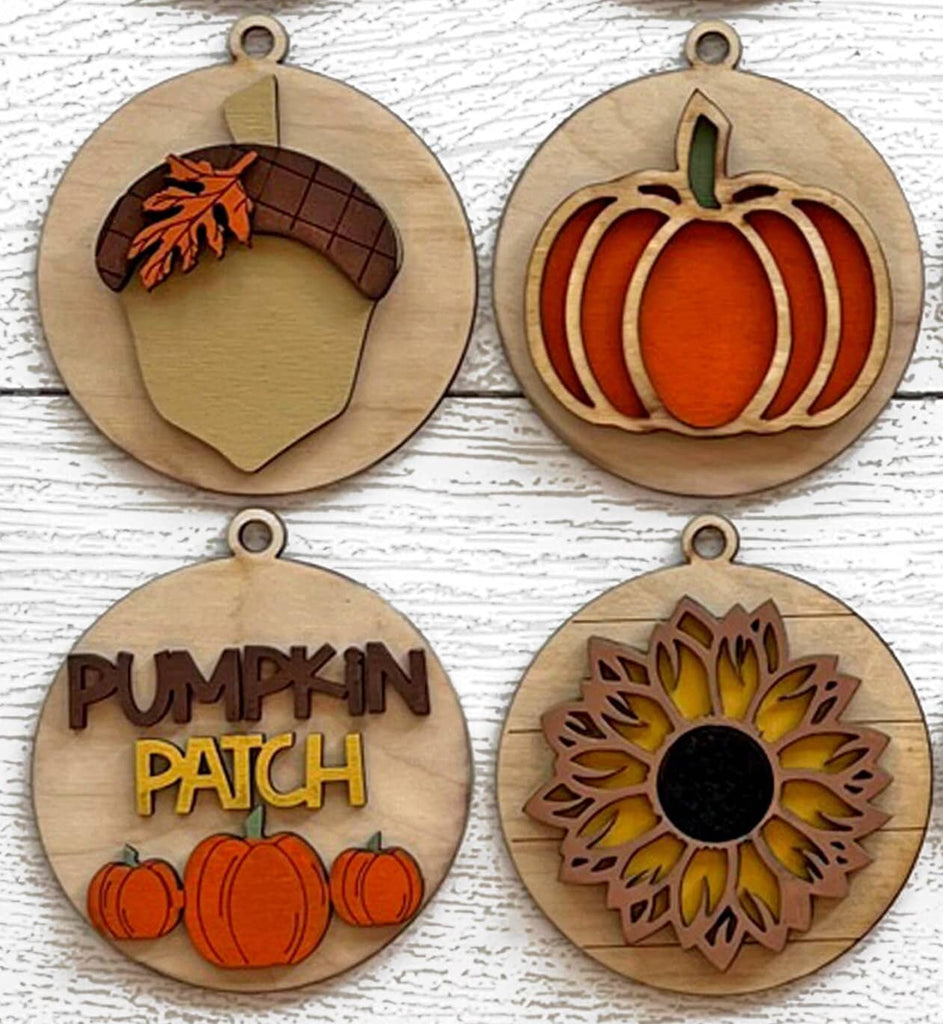 DIY Fall Tree Ornament Wood Blanks - Traditional Fall Ornaments