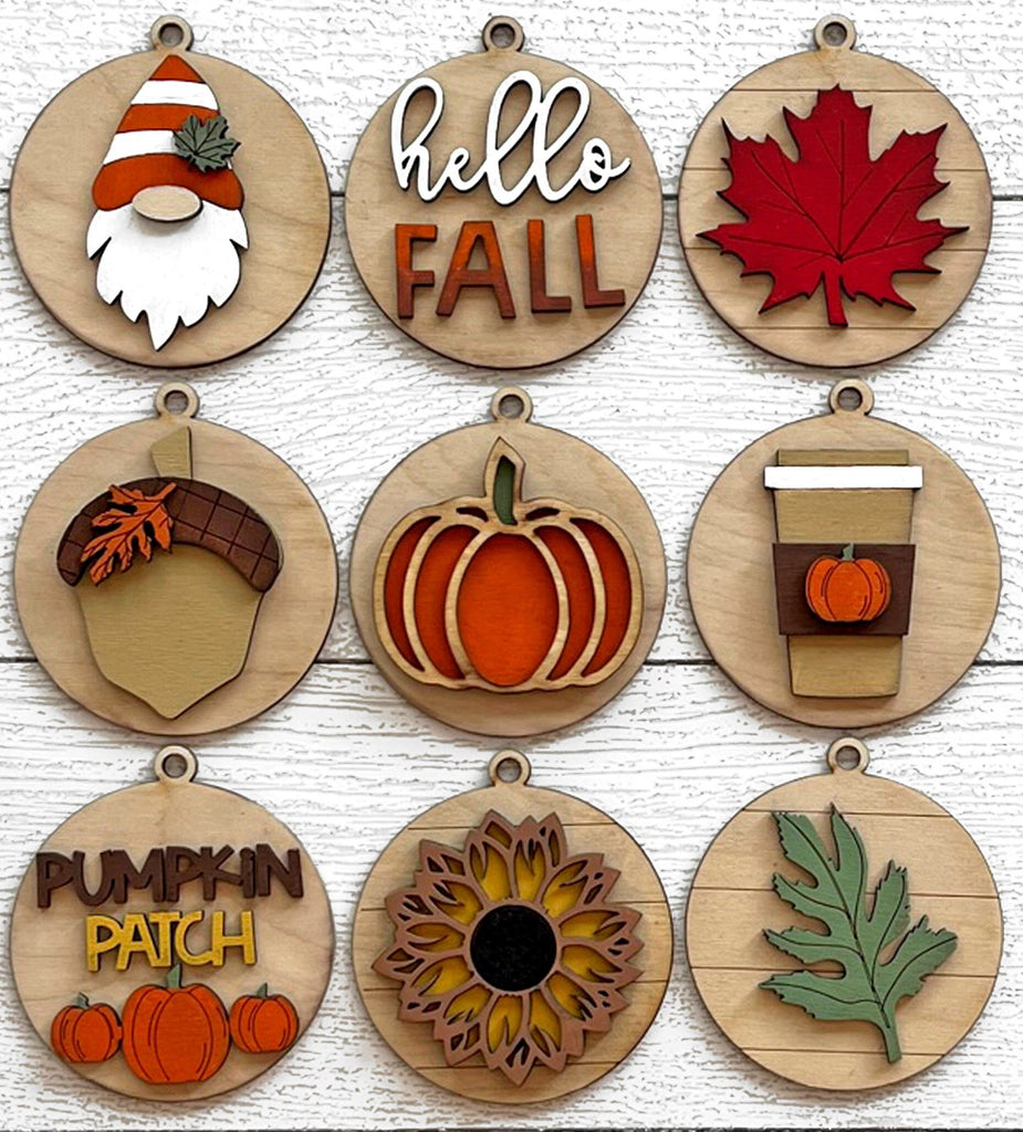 DIY Fall Tree Ornament Wood Blanks - Traditional Fall Ornaments