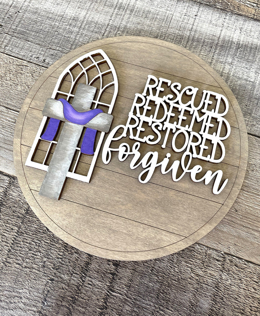 Easter Insert for Tabletop Round Sign Holder - Wood Blanks for Painting and Crafting