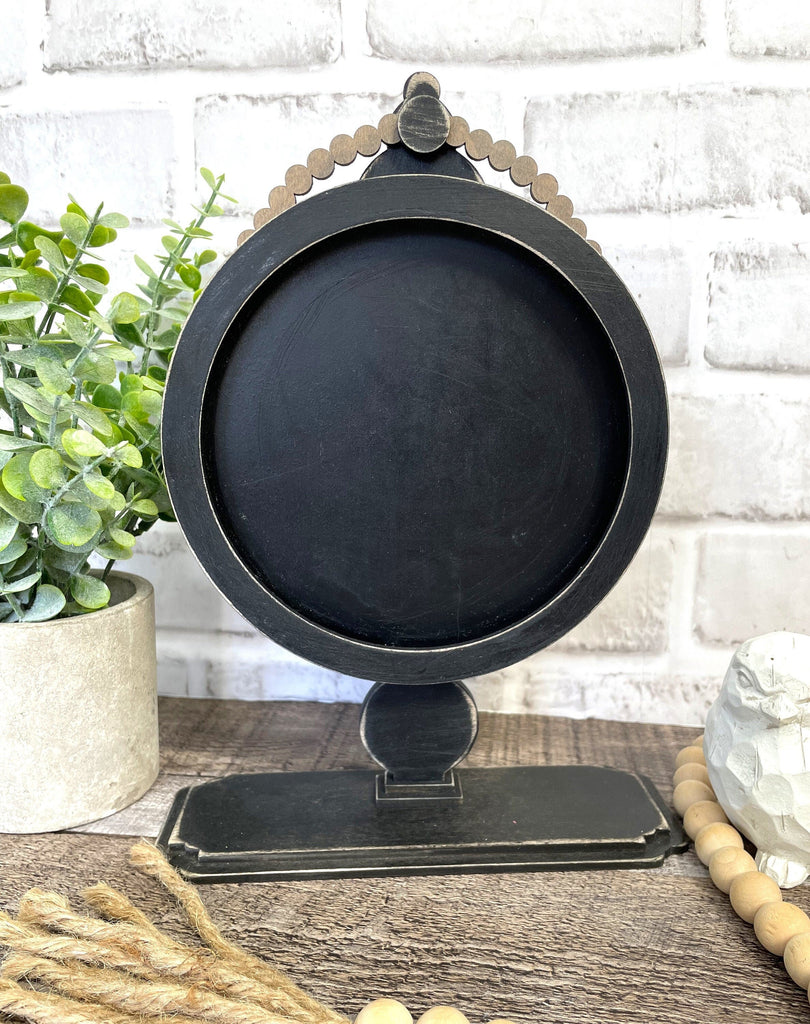 Halloween Witch DIY Tabletop Round/Square Sign Holder - Wood Blanks for Painting and Crafting