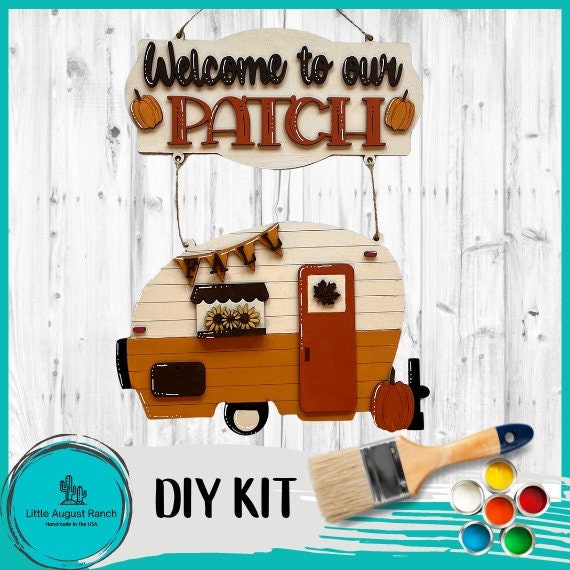 Fall Camper Hanger - DIY Wood Blanks for Painting and Crafting