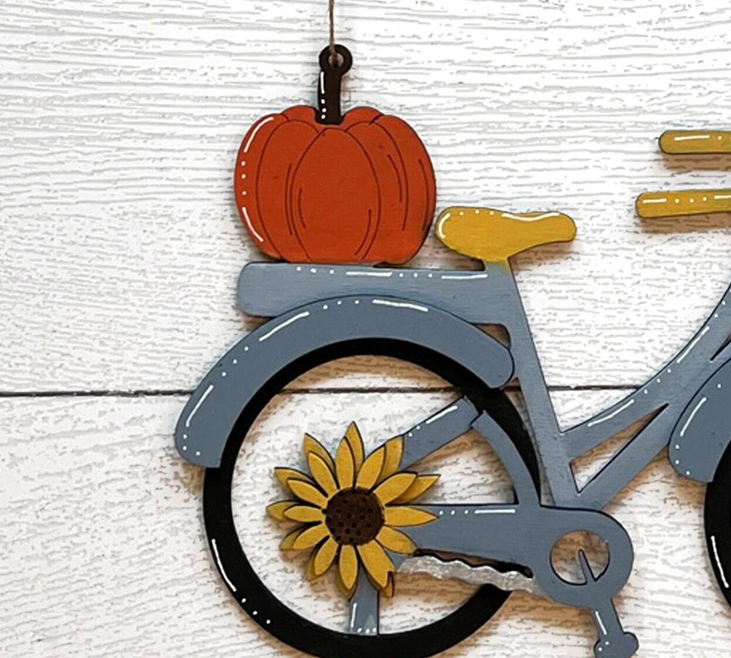 Fall Bicycle Hanger - DIY Wood Blanks for Painting and Crafting