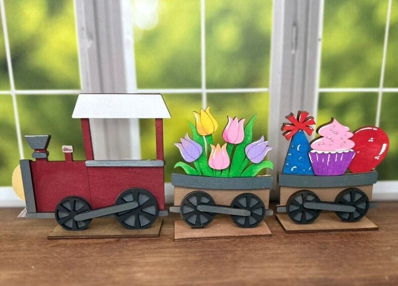 Train Cars for MINI Basket Decor - Wood Blanks for Crafting and Painting