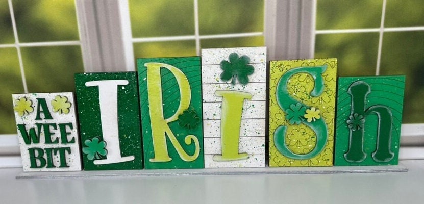 St Patrick/Valentine Reversible Block - DIY Wood Blank for Painting and Crafting