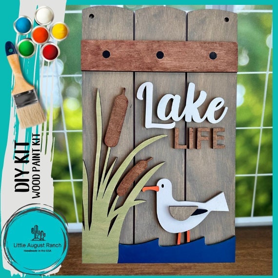 Lake Life Door Hanger DIY Kit - Beach, Cabin, River Life