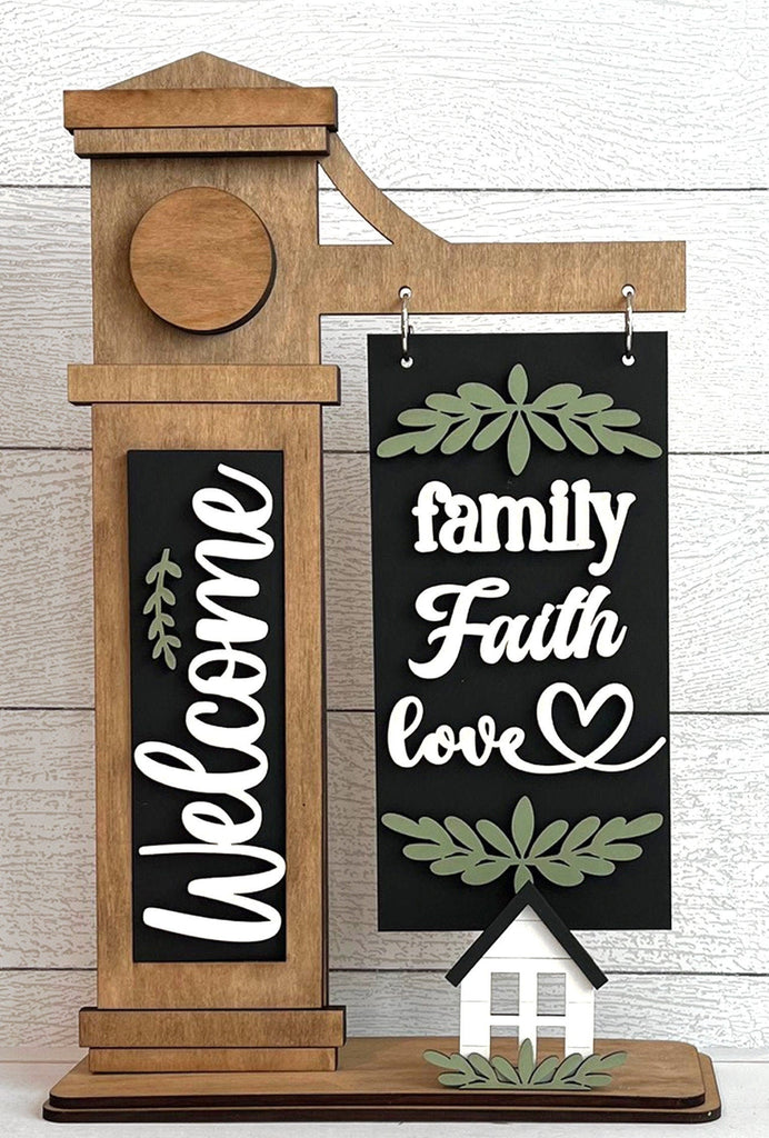 Faith, Family, Love Add-on for Slim Sign Post Holder