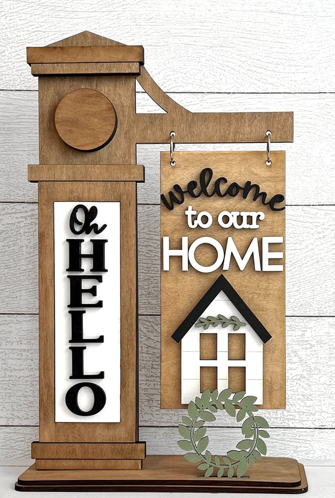 Welcome to Our Home Add-on for Slim Sign Post Holder