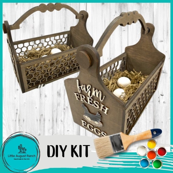 Farmhouse Egg Basket - DIY Wood Blanks for Painting and Crafting