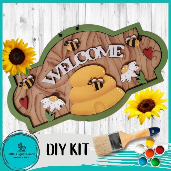 Bee Welcome Sign - Wood Blanks for Painting and Crafting