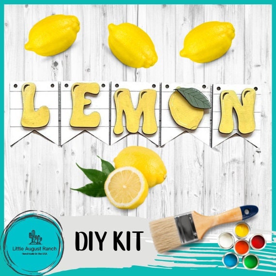 Lemon Banner DIY- Wood Blanks to Paint and Craft