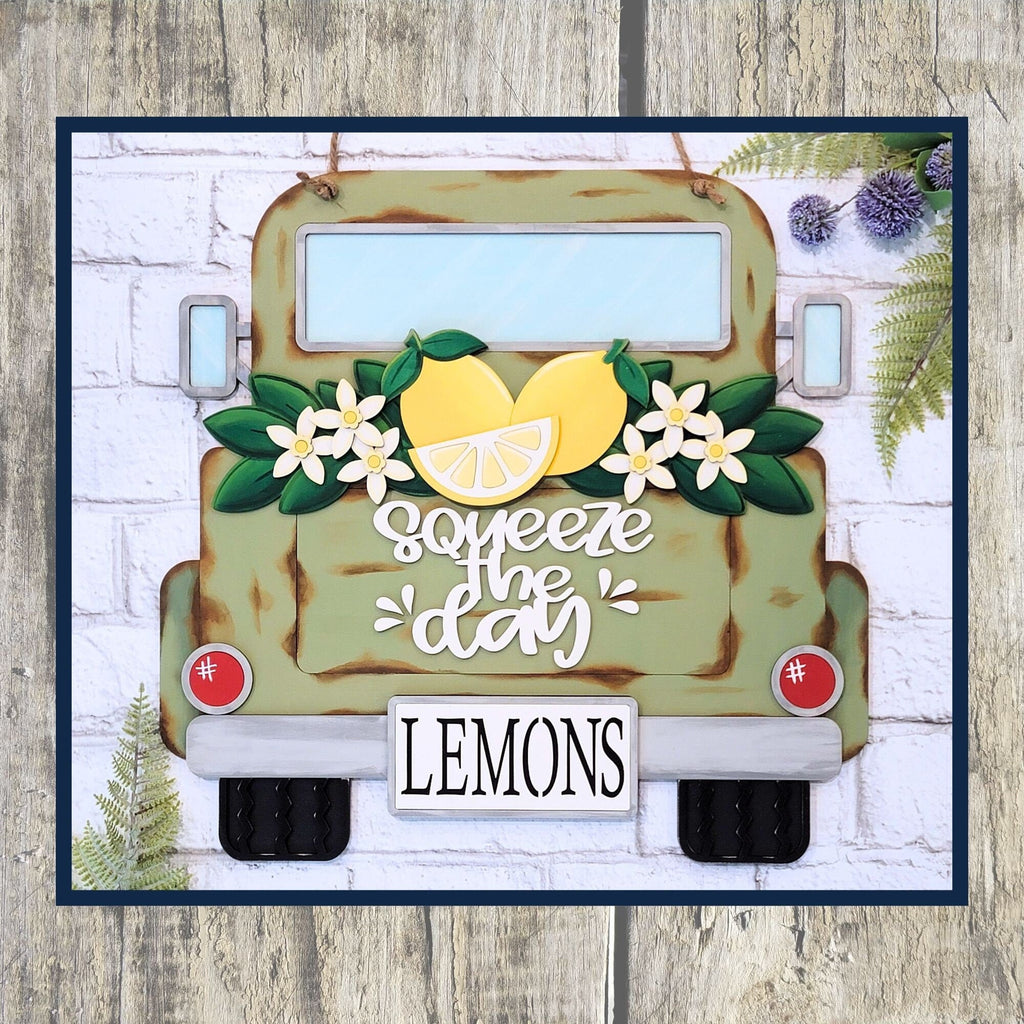 Squeeze the Day Lemon Truck- DIY Wood Blanks for Painting and Crafting