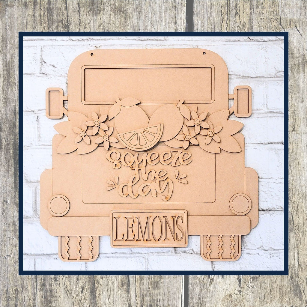 Squeeze the Day Lemon Truck- DIY Wood Blanks for Painting and Crafting