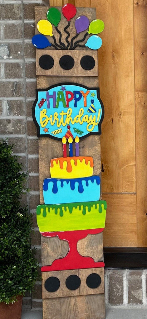 Birthday On Kit for Porch Leaner Toppers DIY Kit - Wood Blanks for Painting and Crafting