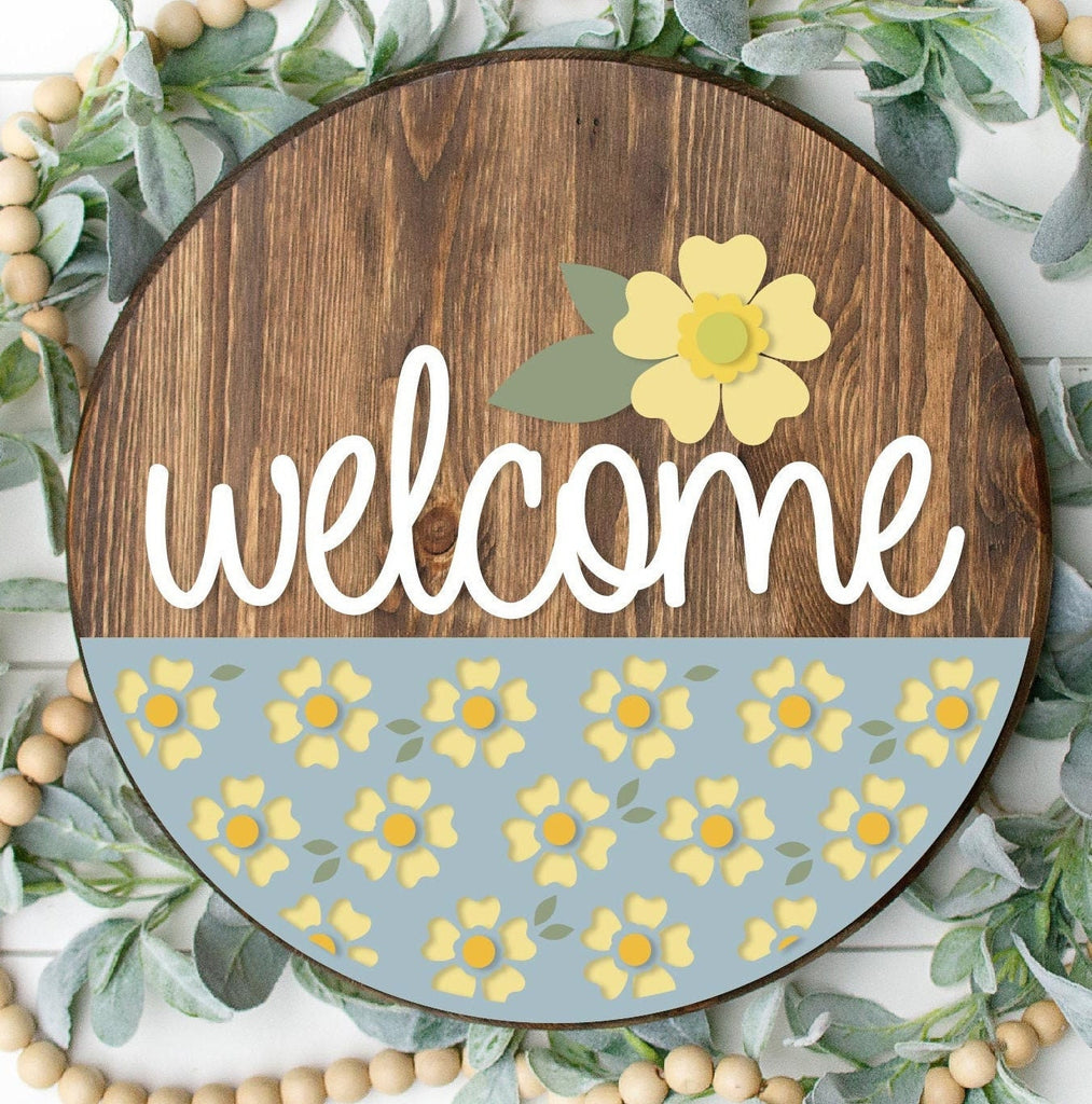 Buttercup Welcome Door Hanger DIY Kit - Paint Kit Wall Hanging