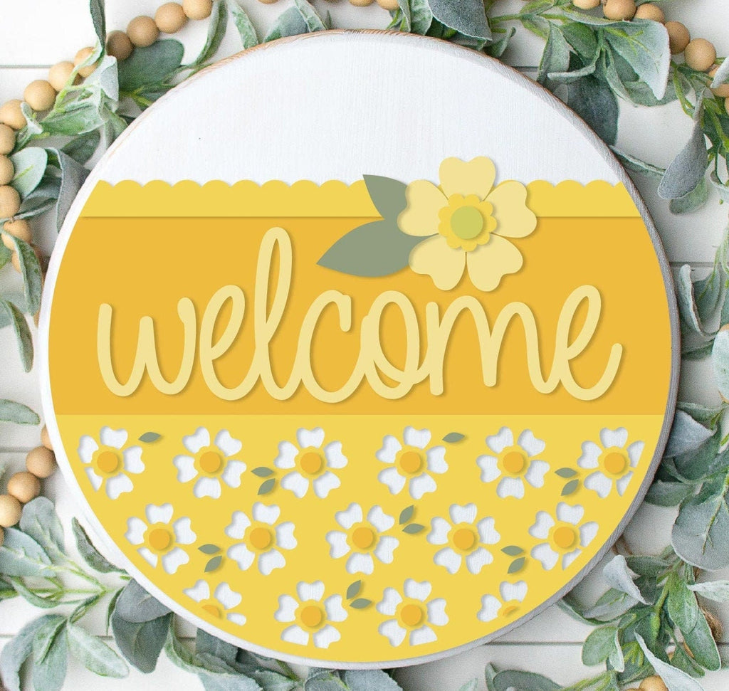 Buttercup Welcome Door Hanger DIY Kit - Paint Kit Wall Hanging