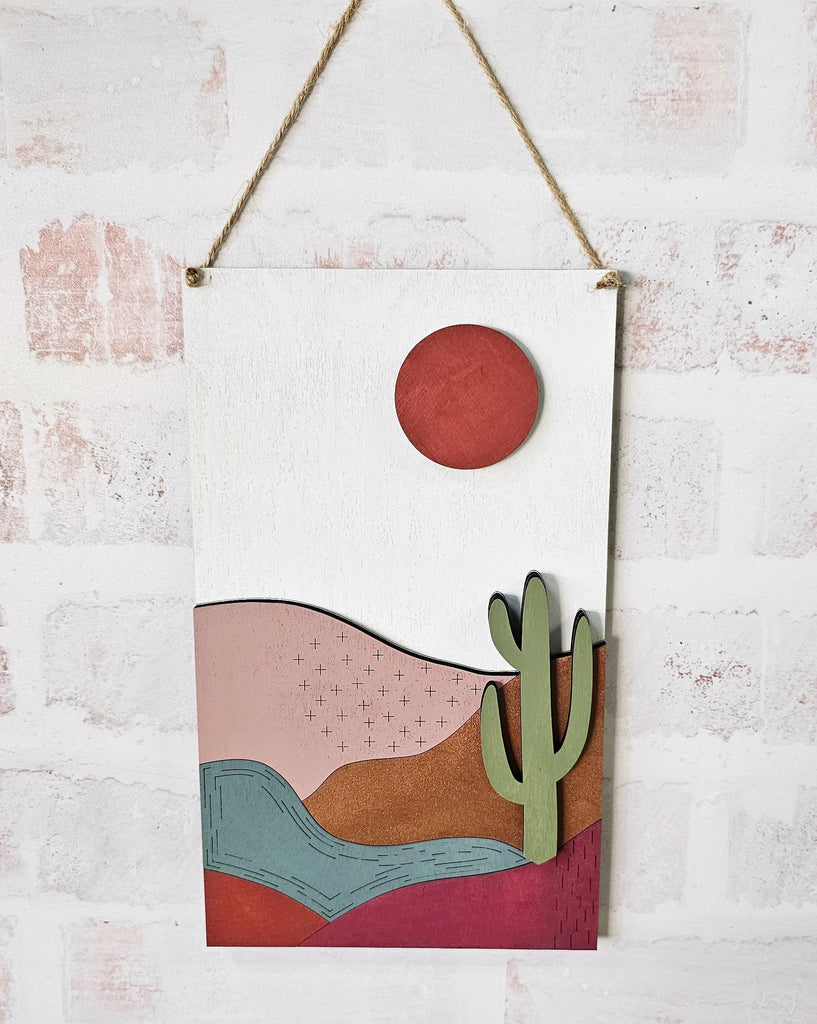 Desert Sunset Wall Hanging - Wood Blanks to Paint and Craft