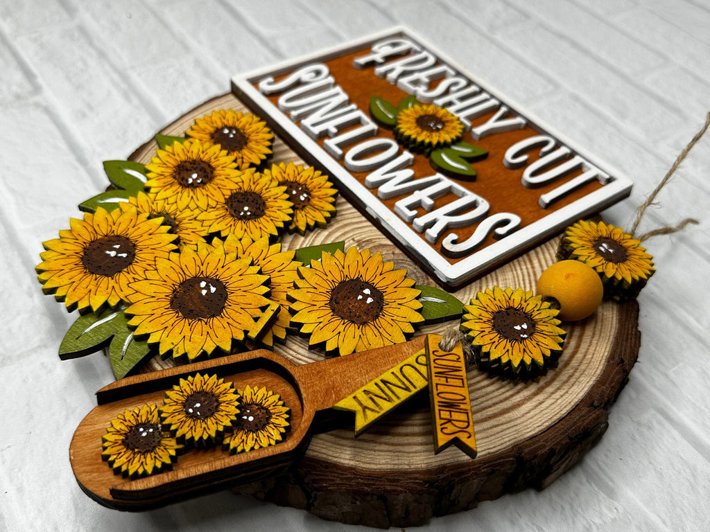 Sunflower DIY Bundle- Tier Tray Decor