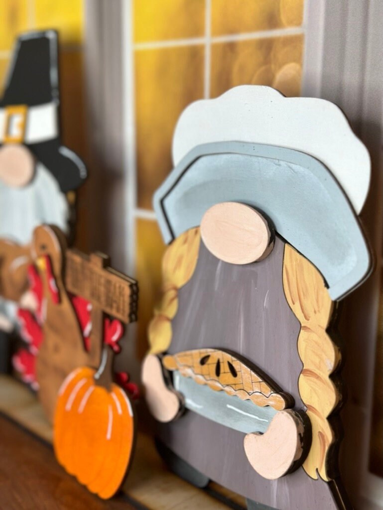 Thanksgiving Freestanding Wood Gnome Outfits- Patriotic Interchangeable Gnomes