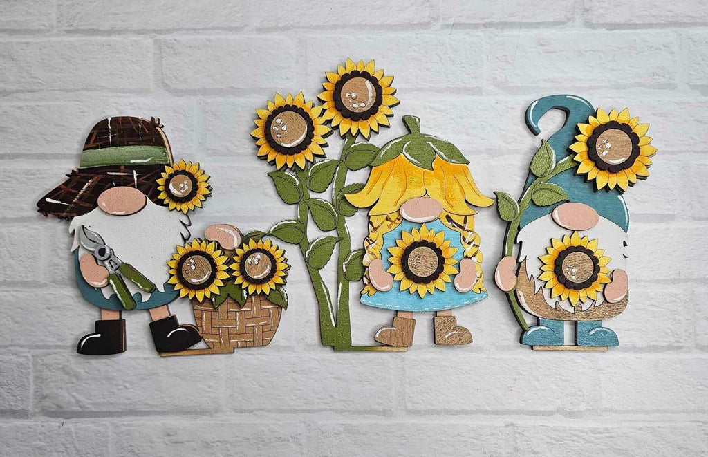 Sunflower Gnome Crew - Wood DIY Paint Kit