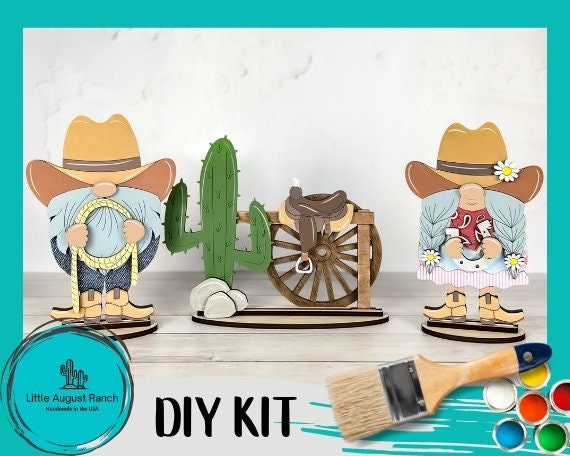 Cowboy Gnome Tiered Tray DIY- Western Tier Tray Bundle