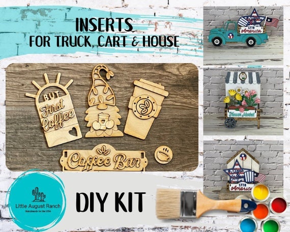 Coffee DIY - Inserts for Interchangeable House, Cart, Truck