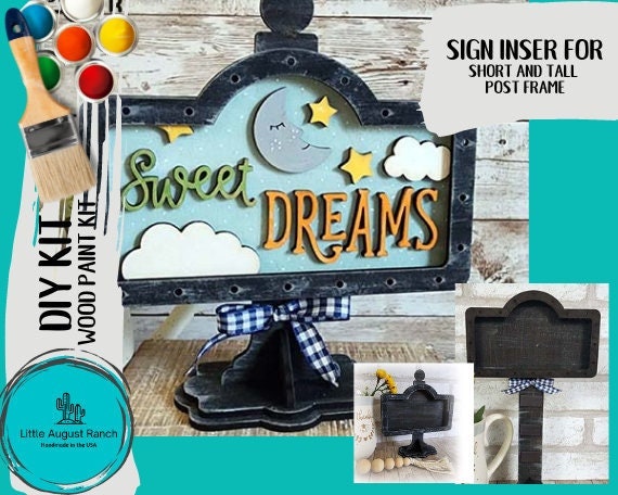 DIY Sweet Dreams Interchangeable Sign - Drop in Frame